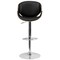 Emma and Oliver Bentwood Adjustable Height Barstool with Curved Vinyl Seat/Back